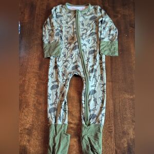 Little Snuggles Bamboo Army Inspired Convertible Zippy PJ/ Size 2